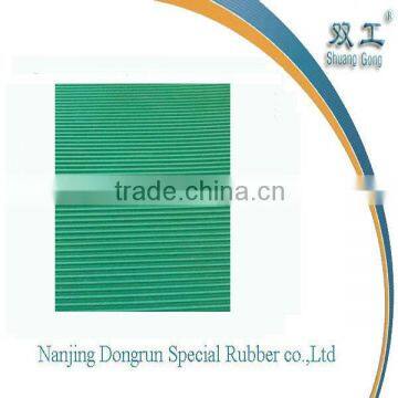 Green pinstripe rubber sheet