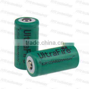 UltraFire ICR123A 3.0V 800mAh battery types for beacon light yuasa battery