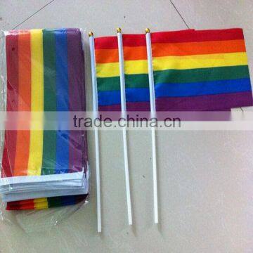 5*8 inches rainbow flag,decorative flag,hand flag