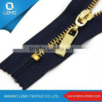 Fashion Aluminium Zipper, Antique Brass Metal Zipper