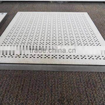 Aluminum antistatic raised floor perforate panel 600*600*50mm covering HPL or PVC