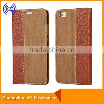 2016 New Products Wood Wallet Flip Cover Case Leather Mobile Phone Case for IPhone 6 IPhone 6 Plus 5.5 6s photo-2