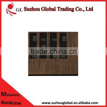 china practical vintage bookshelf with glass doors