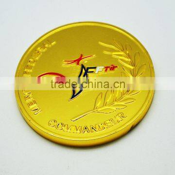 wholesale custom gold plated souvenir coin