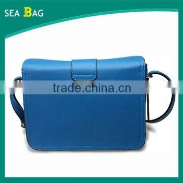 2016 Blue color Shoulder Bag Make leather satchel bag