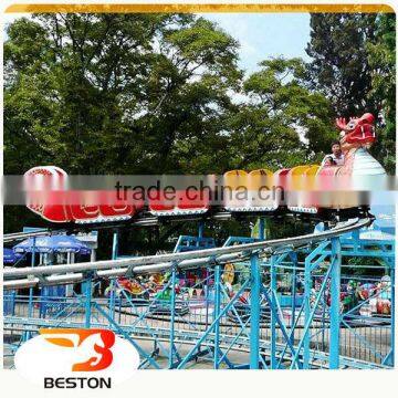 Amusement Park Rides Kids Fairground Ride Small Roller Coaster Big Green Worm Ride for Sale