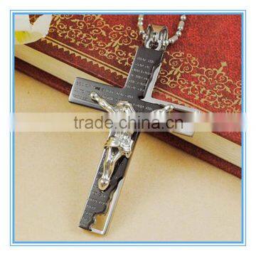 Catholic stainless steel crucifix pendant