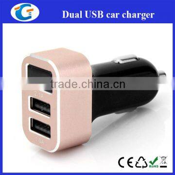 DC 12V USB Car Charger for Toyota with Blue Color Voltmeter