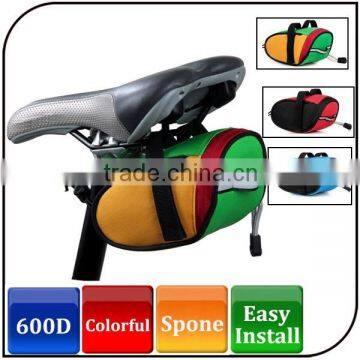 Mountain bike accessories colorful bike tube pannier saddle bag waterproof durable bike case