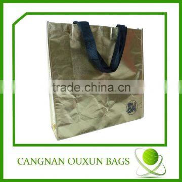 Factory wholesale insulated non woven metallic tote bag