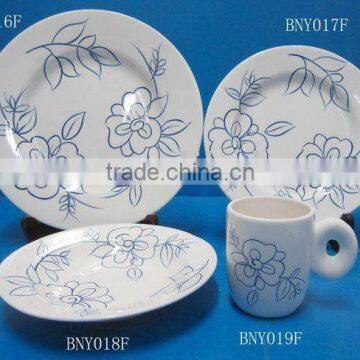 ceramic decal dinner set