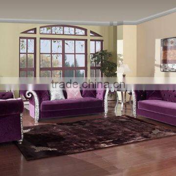 Neoclassical Foil Furniture Fabric Chesterfield Design Sofa AL191 photo-5