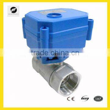 SS304 20mm 2 way BSP/NPT motorized ball valve for water treatment