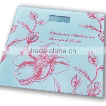 Watrer Transfer Printing Glass Elctronic Homan Body Weighing Scale 180kg /100g photo-2