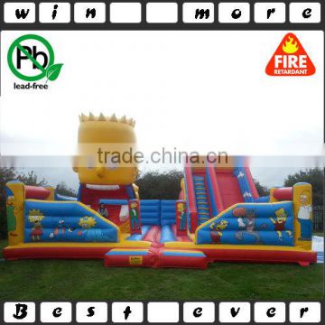 inflatable bounce activity center bed for detachable 2 units