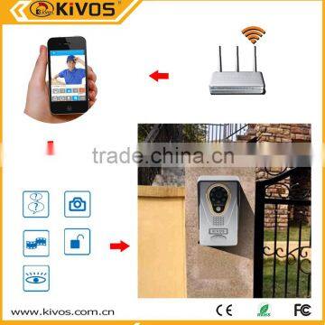 Android/iOS APP Two-way intercom wifi video door phone with memory