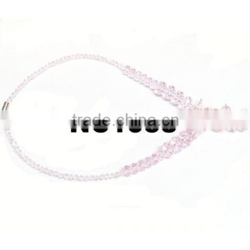 statement crystal necklace with magnetic clasp