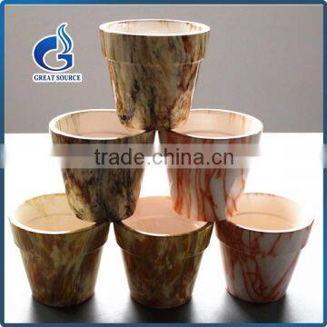 New Imitated Stone Style Finsh Flower Pot With Flamble Glazed Ceramic photo-6