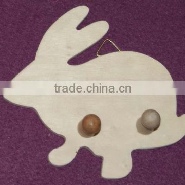 New Hot Sale rabbit shape wooden wall hook