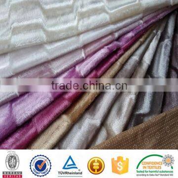 Shinning Emboss Anti Slip Brushed Velboa Fabrics for Sofa Cover photo-5