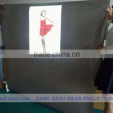 on sell transparent/dark grey color rear projector film/ rear projection screen for Glass window,for bank