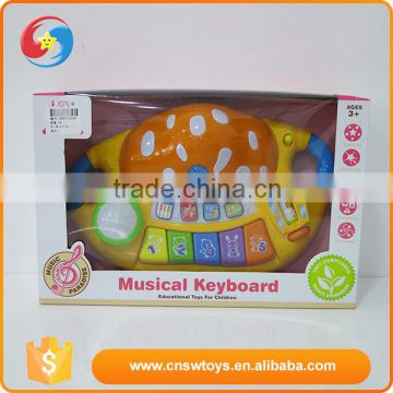 Educational children mini electric plastic musical instrument toy keyboard with light