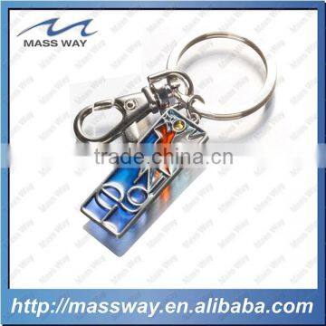 promotional funny transparent soft enamel custom metal keyring