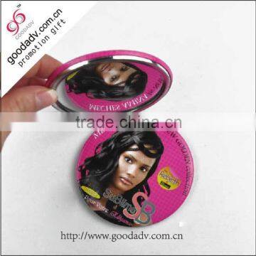 Gifts customized pocket mirror/ custom tin mirror/small cosmetic bag mirror