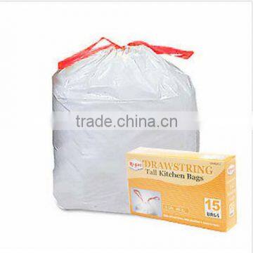 105~ 13 Gallon Drawstring White Tall Kitchen Trash Can Liner Bags Garbage Clean