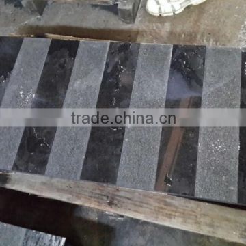 G684 China black granite stone polished and bushhammered for paving brick