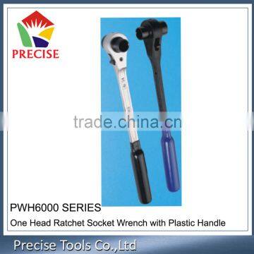 single head ratchet socket wrench with plastic handle