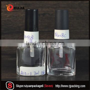 Free samples 17ml empty nail polish bottle glass clear and matte black color in stocks wholesales                        
                                                                                Supplier's Choice