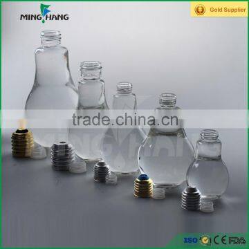 300ml Clear Glass Empty Bulb Shape Juice Bottle photo-5