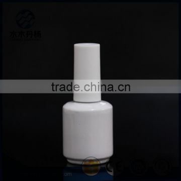 Frosted white cylinder glass nail polish glass bottle