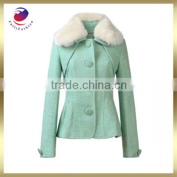 korea women winter coat white collar fashion new style