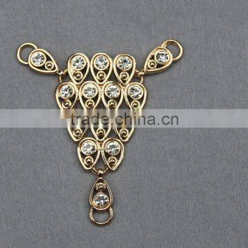 gold shoe charm accessory