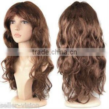 Women's Sexy Long wig Party Wig Dance wig BROWN