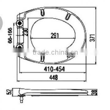 Urea Western Family Slow Drop D Shaped Toilet Seat Western D Shape Family Plastic Comfort Toilet Seat