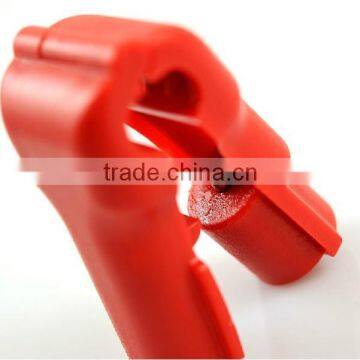 HOT Red plastic slatwall security hook lock