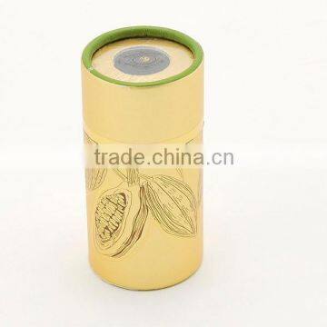 Big Welcome Customized Recyclable Cylinder Boxes for cocoa bean box