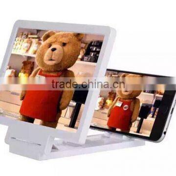 Magnifier Magnify Screen Foldable Mobile Cell Phone Stand Holder for Smartphone (iPhone Samsung HTC Huawei HTC OPP)