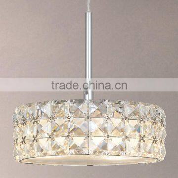 11.20-13 delightful drum style ceiling pendant light Aurora Crystal Small Pendant Light a glass diffuser to soften the light