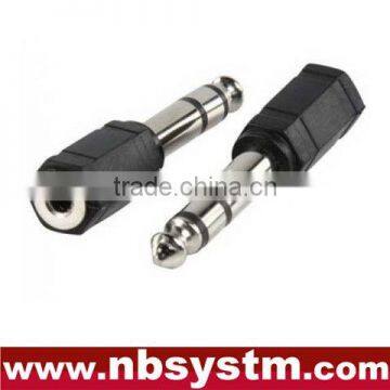 6.35mm stereo plug to 3.5mm stereo,mono socket adapter