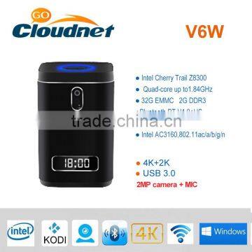 Luxury Metal Housing Display Mini PC TV Box Intel Z8300 CherryTrail Quad Core 2GB/ 32GB compute Box Win 10 OS with 2MP Camera