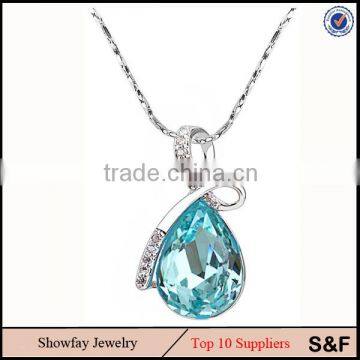 2015 Gemstone Necklace For GirlFriend Zircon Gemstone Pendant