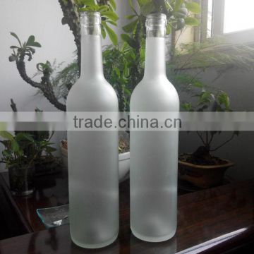 750ml frosted glass wine bottles