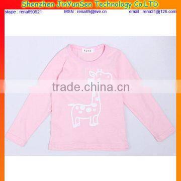 pink t-shirt kids models with long sleeve