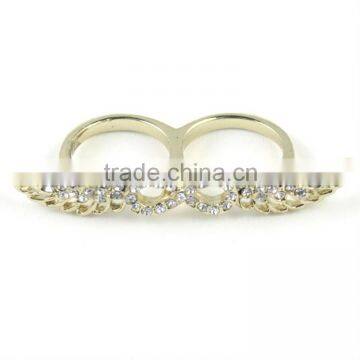 2013 angel wings double ring/thailand jewelry manufacturer wholesale (JW-7059)