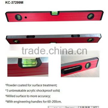 High quality heavy-duty double milled three shockproof vials aluminum vertical measuring spirit level