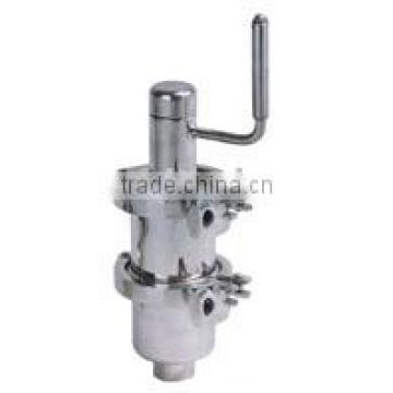 sanitary hand-operated cut-off reversing valve